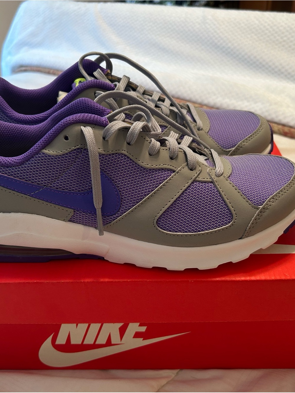 Nike Women's Purple and Gray Mesh Runner Sneakers-Air Max Muse